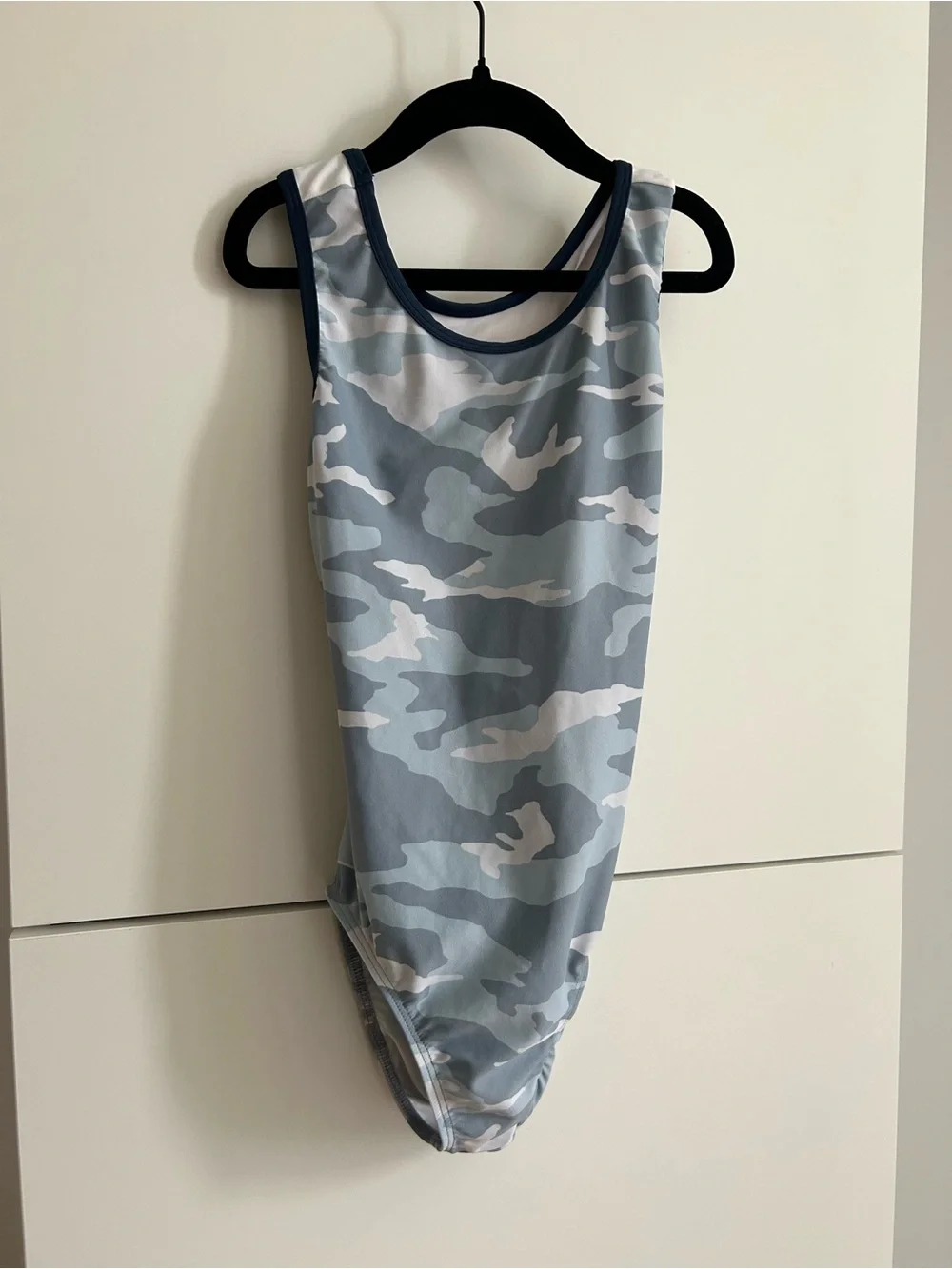 Destira Blue Camo Sleeveless Dance or Gymnastics Leotard - Size CM